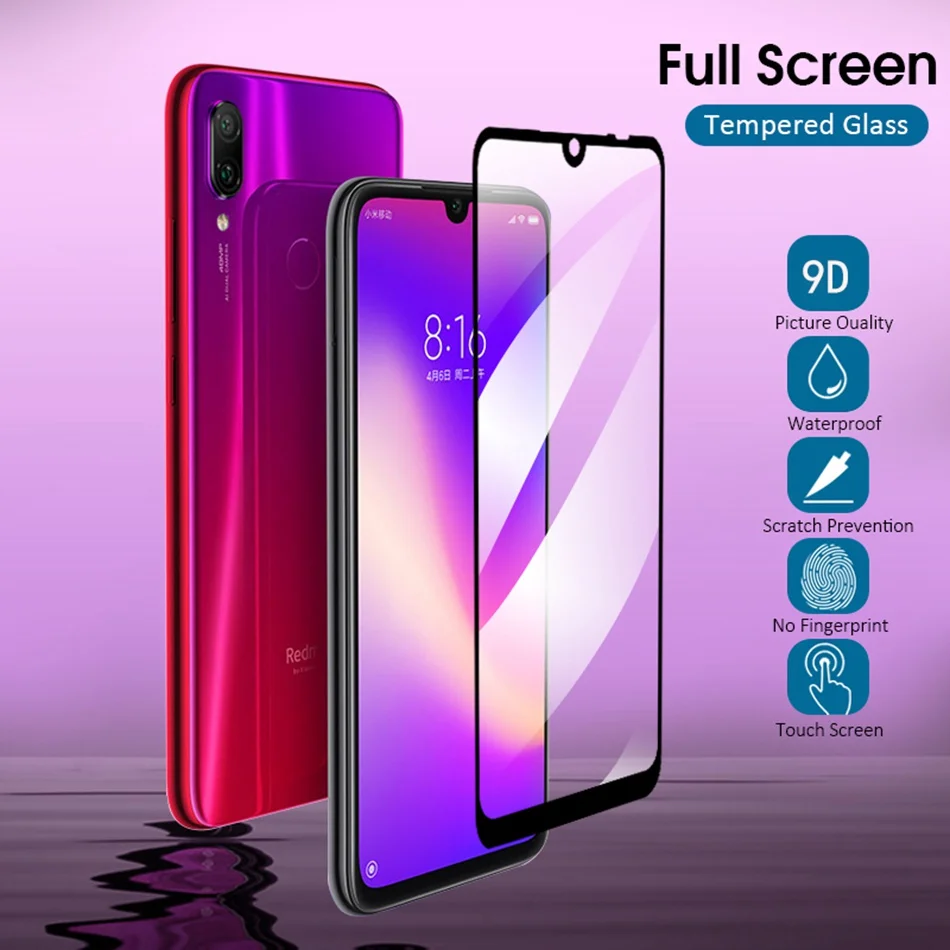 

1/2 Pcs Tempered Glass For Xiaomi Redmi Note 7 Pro Screen Protector 9H Full Cover Protection Glass For Redmi 7 Note 7 Pro Glass