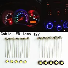 100 шт. T3 T4 T4.7 T5 Светодиодная подсветка приборной панели автомобиля инструмент автомобильная дверь Клин манометр лампа для чтения 12 В led для SMD стайлинга автомобиля
