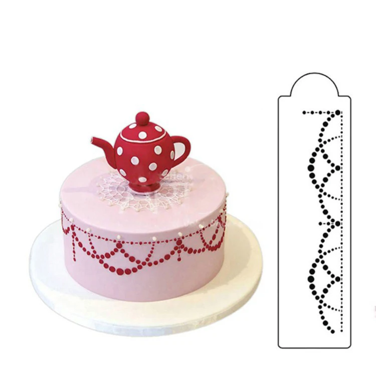 1PC Hollow Flower Spray Cake Mold Vintage Pattern Cake Surface Cake Stencil Spray Cookie Stencils Cake Decoration Tools - Цвет: 55034