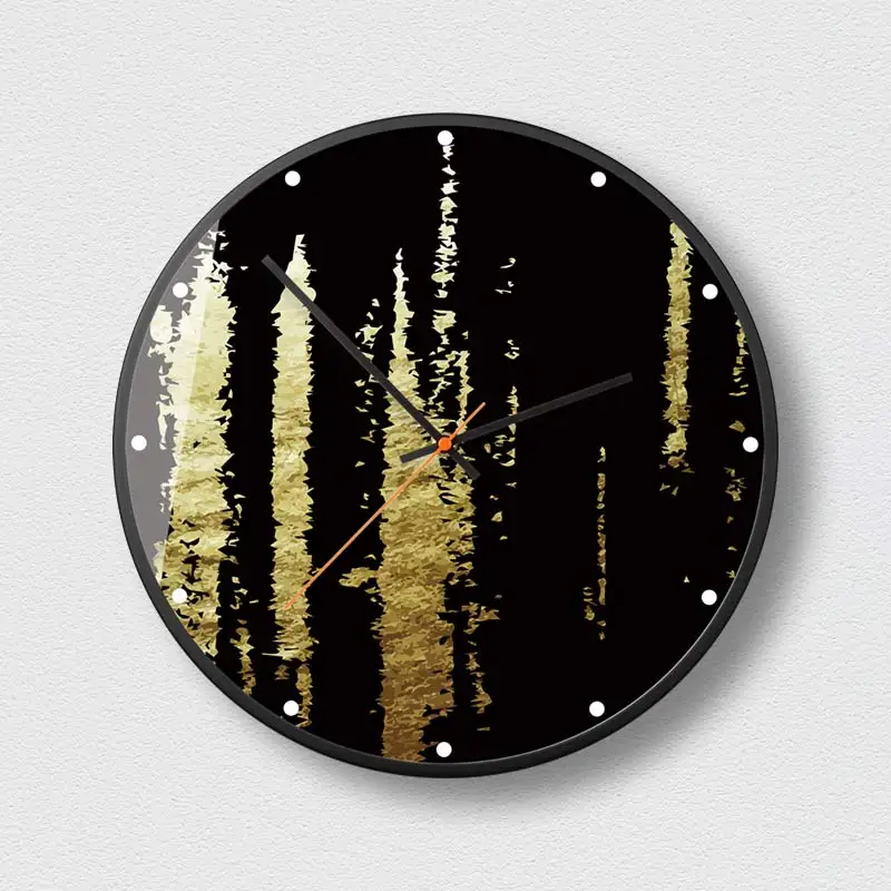 

Black gold art creative home fashion decoration wall clock 2019 new release clock Nordic style light luxury fashion wall cloO152