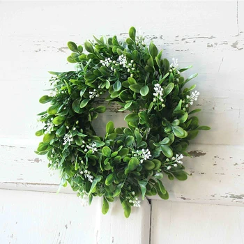 

30cm Simulation green grass ring wedding supplies prop door decoration wall decoration pendant window decoration shooting prop29