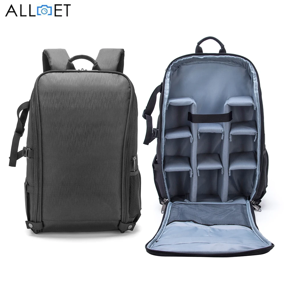 

ALLOET Foldable Waterproof Camera Bag Digital DSLR Shoulder Backpack Photo Video Tripod Laptop Case Bags For Canon Nikon Sony