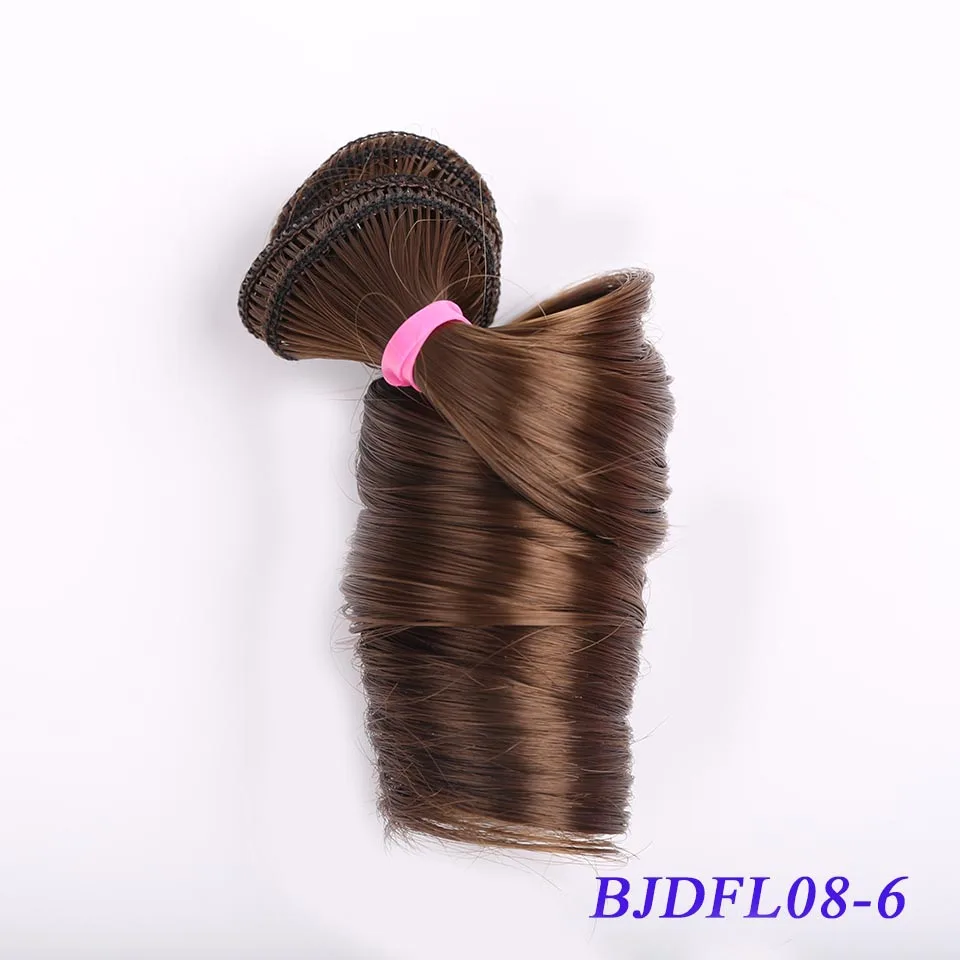 Bybrana 30 см* 100 см и 15 см* 100 см bjd парик длинные вьющиеся SD DIY волосы с куклами - Цвет: 6