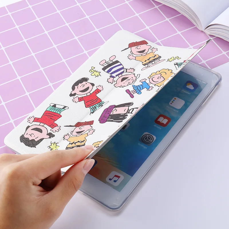 Cena Cartoon PU skórzane etui na fundas iPad air 3 Mini 5 2019 Capa para ultracienkich miękkie etui tpu na tył telefonu na iPad 2 3 4 Air 1 2 coque