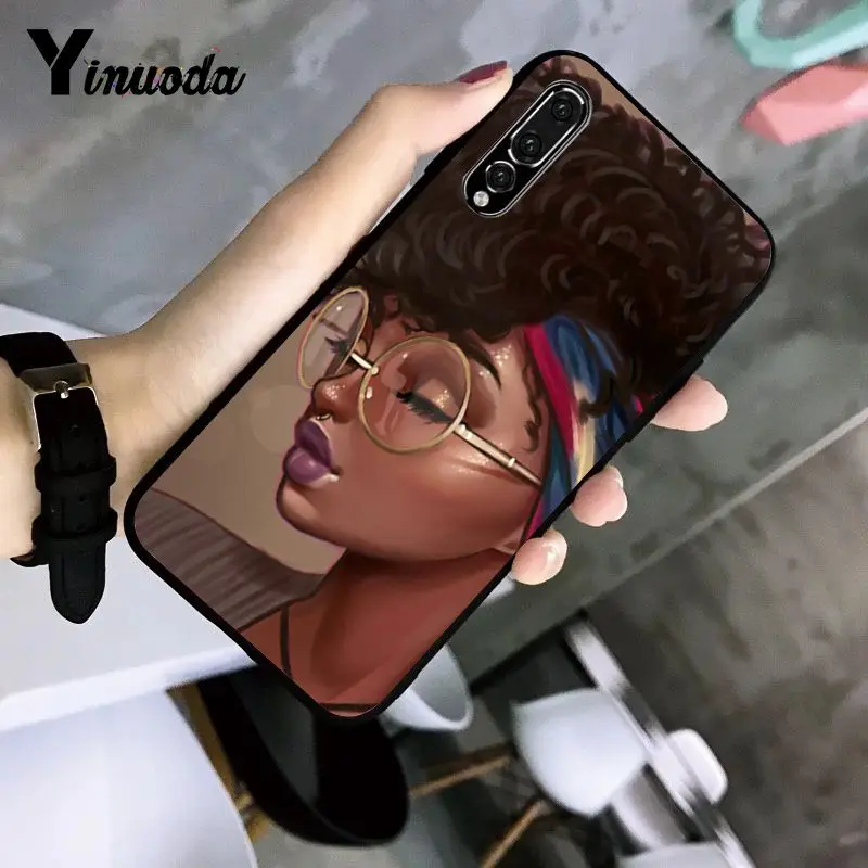 Чехол для телефона Yinuoda MELANIN POPPIN Black Girl с рисунком Huawei P9 P10 Plus Mate9 10 Mate10 Lite P20 Pro Honor10