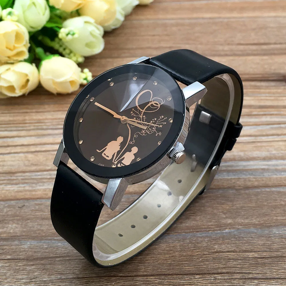 Женские черные часы для влюбленных студентов, женские часы, роскошные женские часы, кварцевые наручные часы, Relogio Feminino Montre Femme
