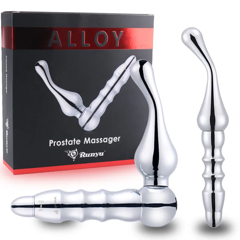 Prostate Massager Butt Stooper Anal Anus Vibrator Plug Dildo Metal Sex Toys for Male H8-1-56 |