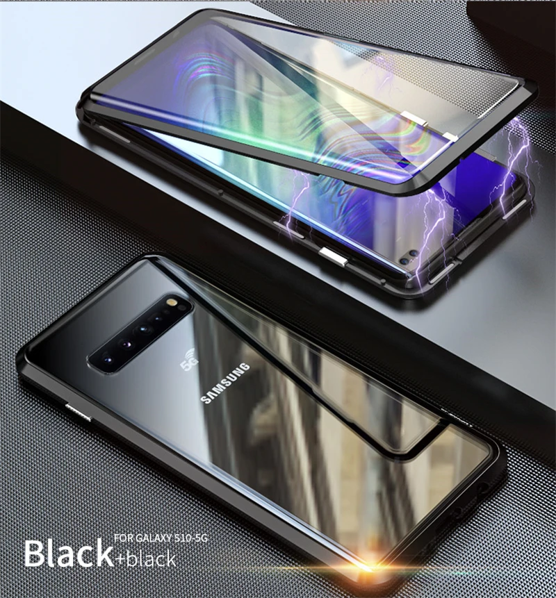 Front Glass Full 360 Case For Samsung Galaxy S9 S8 Plus S Note 9 8 Note8 Note9 S9Plus Magnetic Bumper Samsung S9Plus Case S8Plus