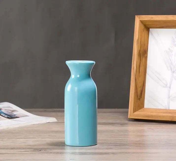 Красная керамическая ваза синяя Свадебная ваза украшение дома подарки - Цвет: Blue S