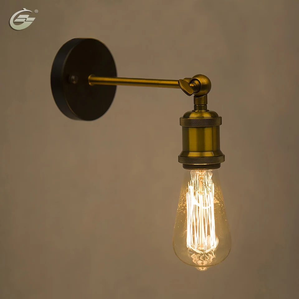Best Prices E27 Retro vintage iron wall lamp 40W Antique lampe industrial Free Shipping