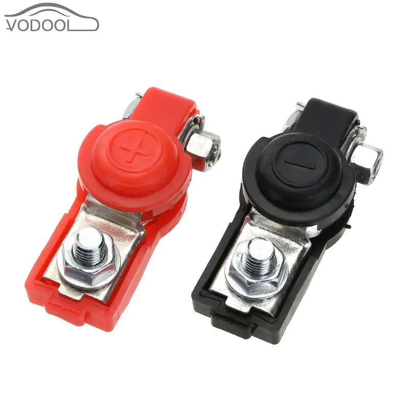 

1 Pair 12V Universal Adjustable Auto Car Battery Terminal Clamp Positive Negative Clips Connector for Automobiles Boat Truck
