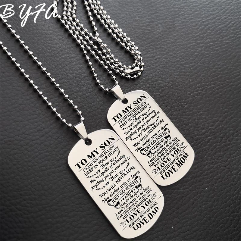 mum and son necklace