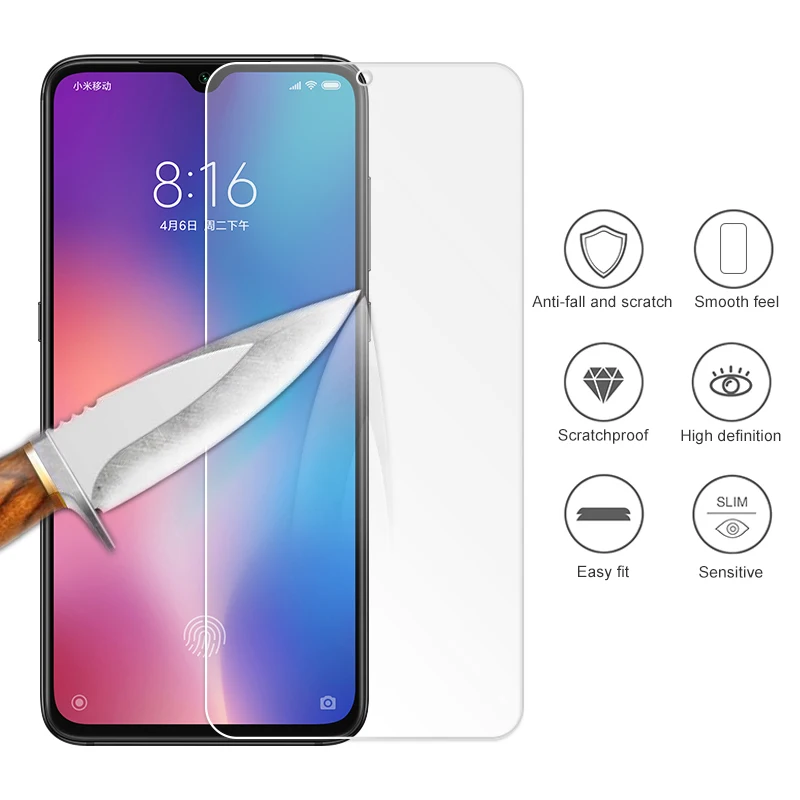 Закаленное стекло для Xiao mi Red mi Note 7 6 5 Pro mi A2 8 Lite mi 9 SE 6 5X A1 6X 6A A3 CC9E Защитное стекло для экрана Защитная пленка - Цвет: Clear