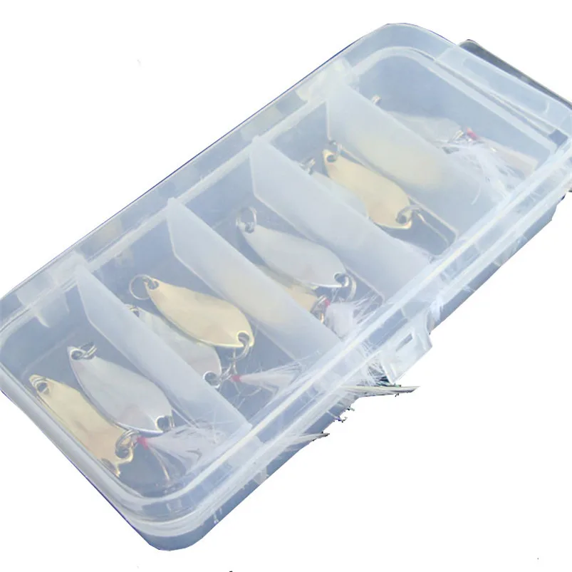 10pcs Metal Fishing Lures Hard Sequin Baits Sets Spoon Crank Bait Saltwater Tackle Hooks Convenient Fishing Tools pesca #3S06 (3)