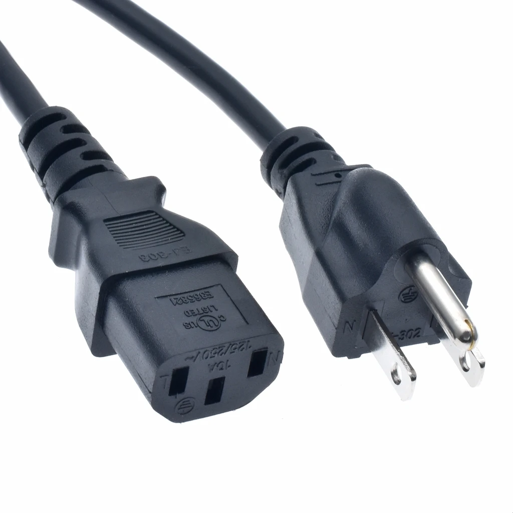 Дорожный шнур питания американский розетка 3 зубец C13/5 15P Nema 5 штепсельная вилка