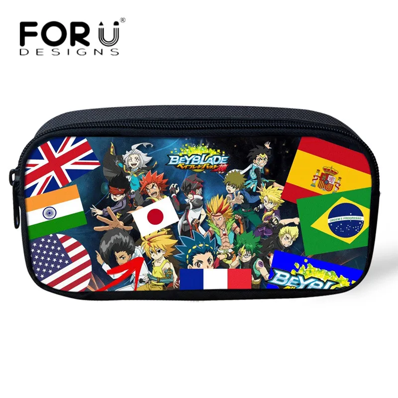 

FORUDESIGNS Anime Beyblade Burst Evolution Print Pencil Bags Kids Small Pencil Holder Child School Pen Pouch Women Cosmetic Case