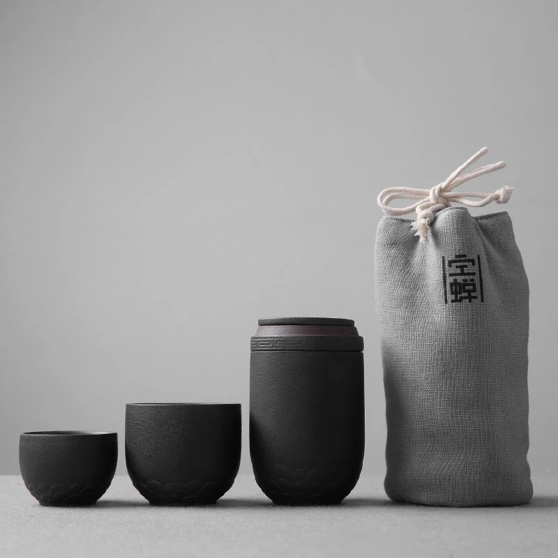 Zen Ceremony Mini Tea Maker Office Portable Travel Quick Cup Kung Fu Tea Set 1 Teapot 2 Teacups Cer