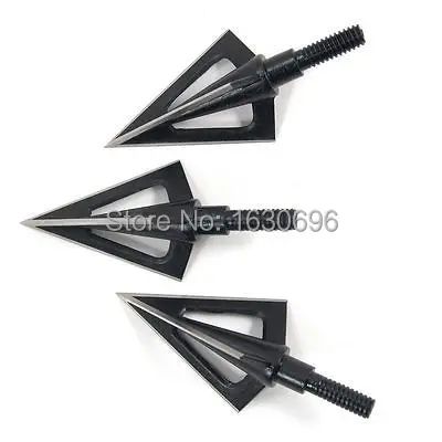 

6PK archery hunting compound bow arrow head broadhead with 3 fixed blades