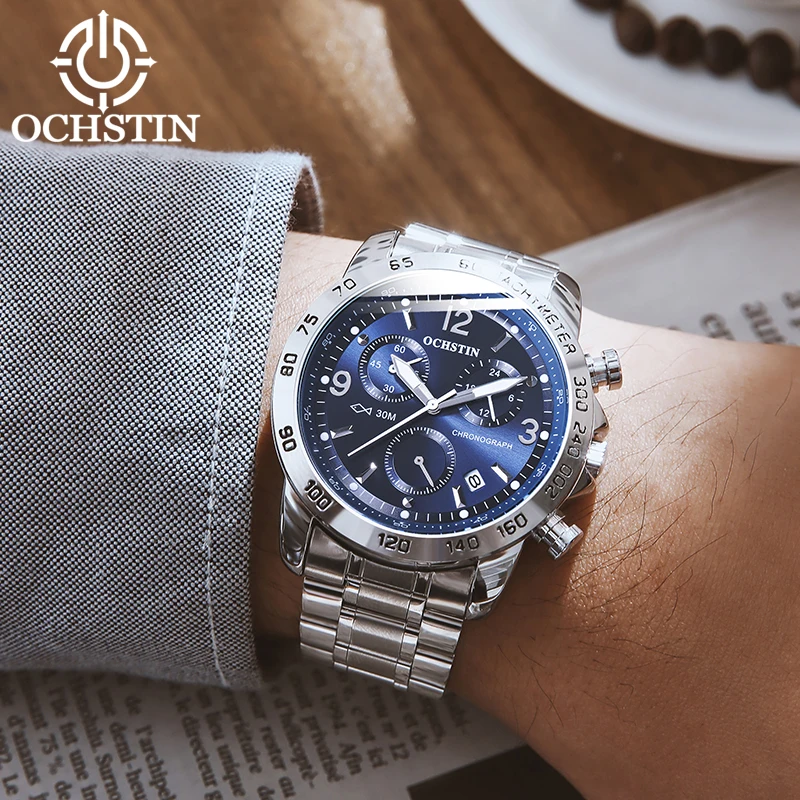 top Brand Sports Wrist Watch OCHSTIN Men's Military Waterproof Watches Fashion Stainless Steel Watc