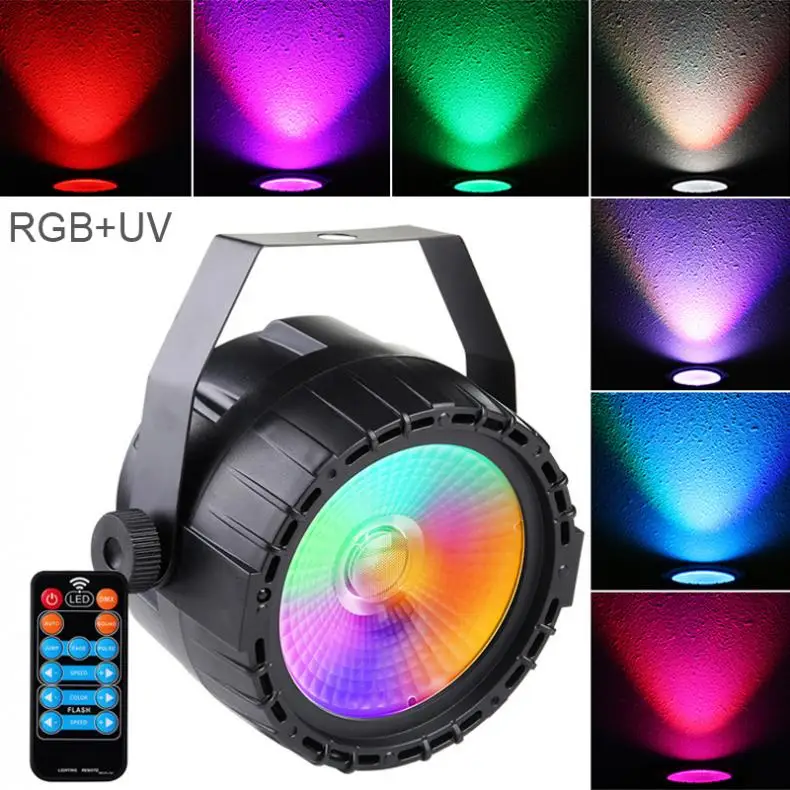 30 Вт 90-240 В Мини светодиодный сценический свет Par свет COB RGB УФ Голосовое управление свет с голосовым управлением DMX512 для DJ Бар вечерние KTV