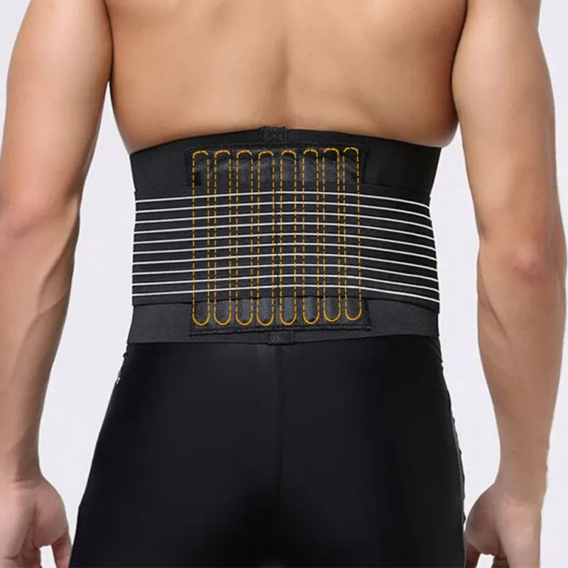 

Lumbar Back Support Belt Brace Lower Pain Relief Adjustable Double Pull Strap Mesh Gym Sports Protector Sportswear Breathable