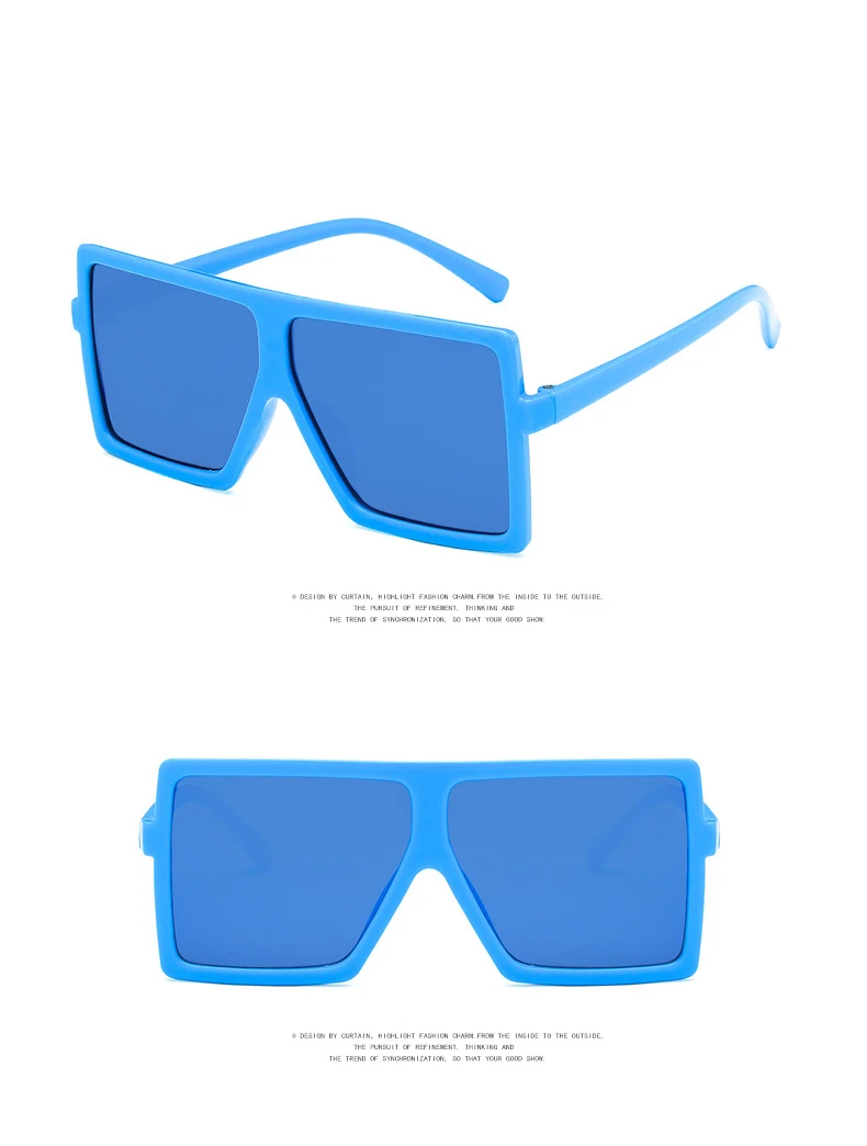 Негабаритные квадратные детские солнцезащитные очки для девочек для маленьких мальчиков фестиваль панк Солнцезащитные очки UV400 очки для