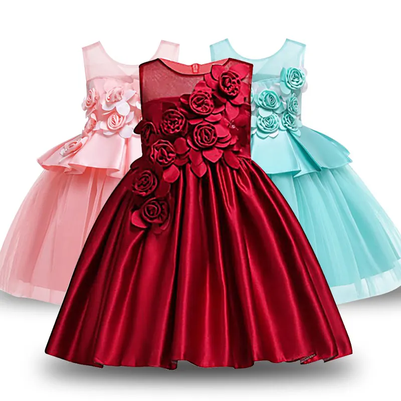 Платье для маленьких девочек; карнавальный детский костюм с цветочным рисунком; платья без рукавов для девочек; летняя одежда