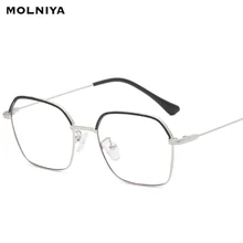 Квадратные очки ретро шестигранные компьютерные очки для женщин и мужчин стильные голубые световые блокирующие очки прозрачные анти синие очки