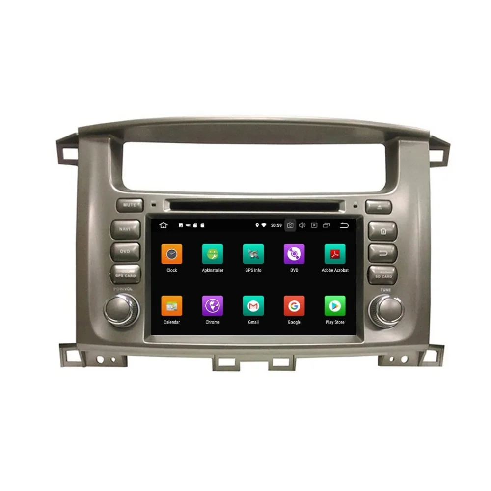 Flash Deal 2 din 7" Android 8.0 Car Radio DVD GPS Stereo Multimedia for Toyota Lander Cruiser 100 4GB RAM Bluetooth WIFI USB DVR 32GB ROM 3