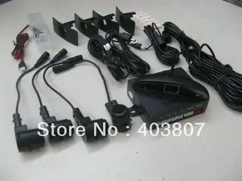 

free shipping high quality band new 12voltage waterproof 4 OEM sensor LED display parking sensor system