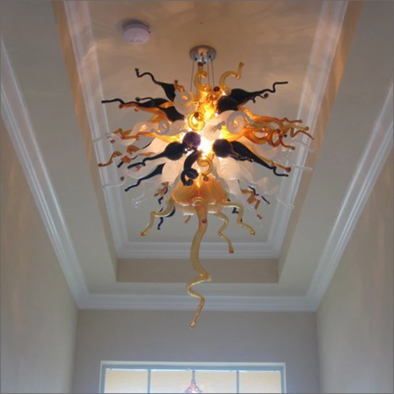 

Новейшие современные разноцветные большие рождественские светильники для вечерние из дутого стекла художественные люстры домашний декор для лобби бара-Girban