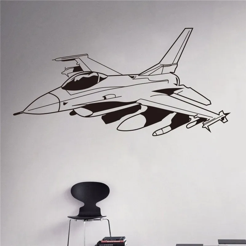 

New arrival Military Aviation Vinyl Decal Air Force Wall Sticker Aircraft Army Home Wall Interior Bedroom Decor Wall stickers