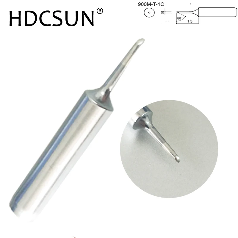 

High quality HDCSUN 900M-T-1C Soldering iron tip for Hakko Saike aoyue yihua cxg 936D 936 852d+ 909D solder iron repairing