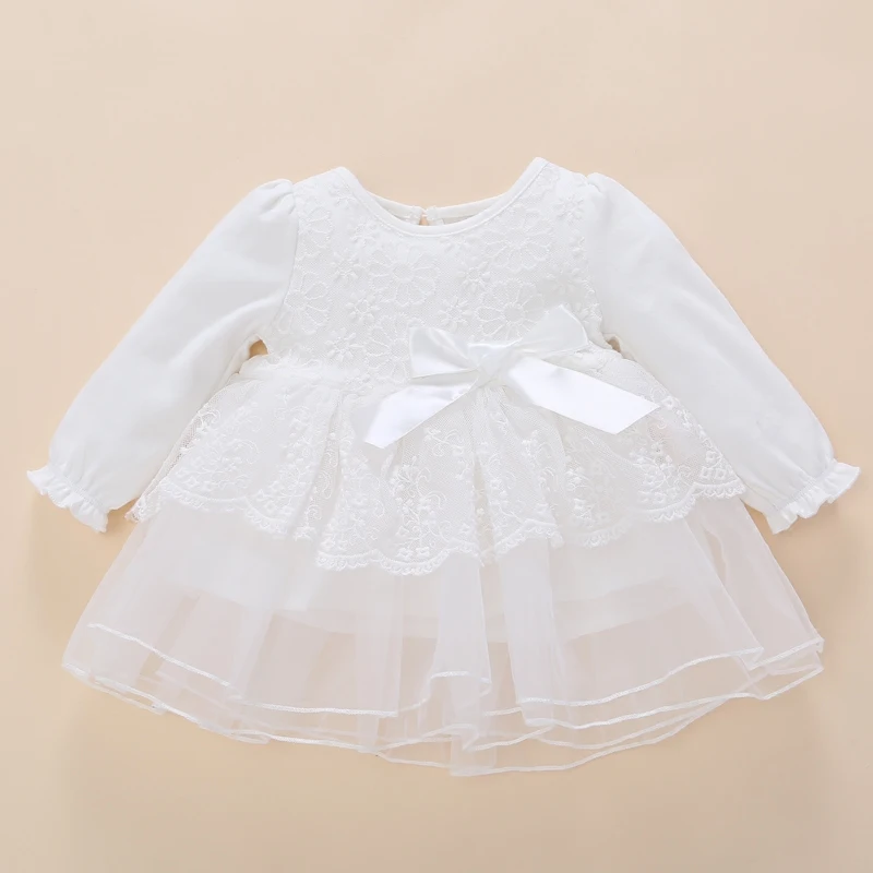 Baby Girl & Toddler Baptism Wedding Party Formal White Dress w/ hat 0-36 Month 