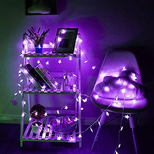 10 м 100 светодиодный s 110 В/220 В Звездный светодиодный гирлянда для рождественской гирлянды вечерние свадебные украшения на Рамадан рождественские праздничные сказочные огни - Испускаемый цвет: Фиолетовый