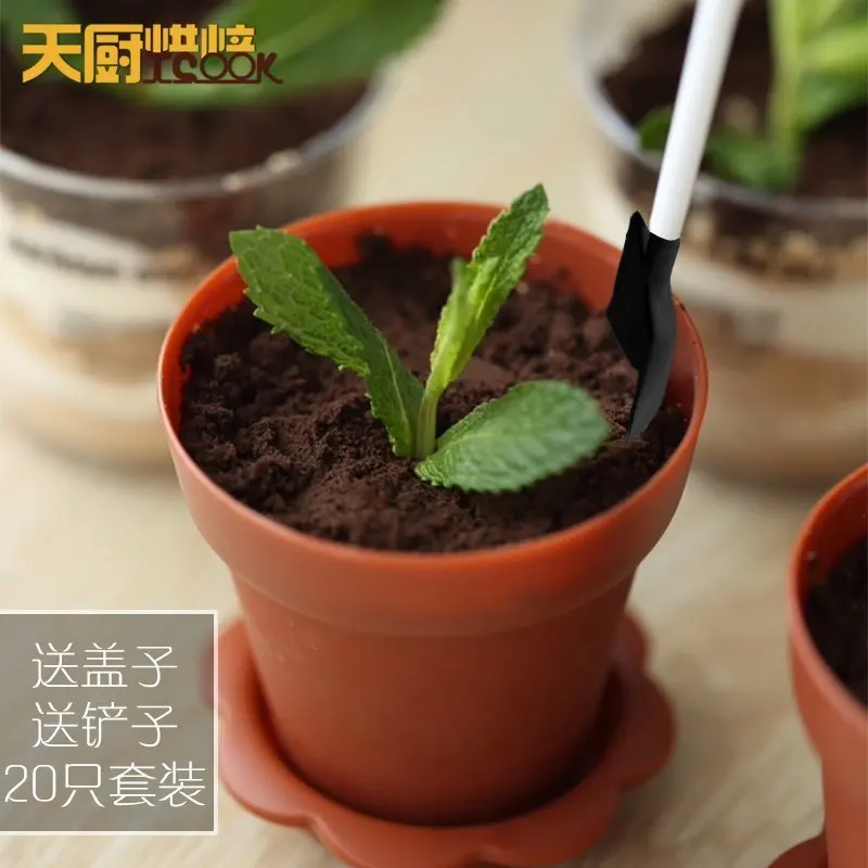 

10PCS DIY flower pots cups pots pots cups pots yogurt cups containers ice cream mousse cups to send shovels cake shop wholesale