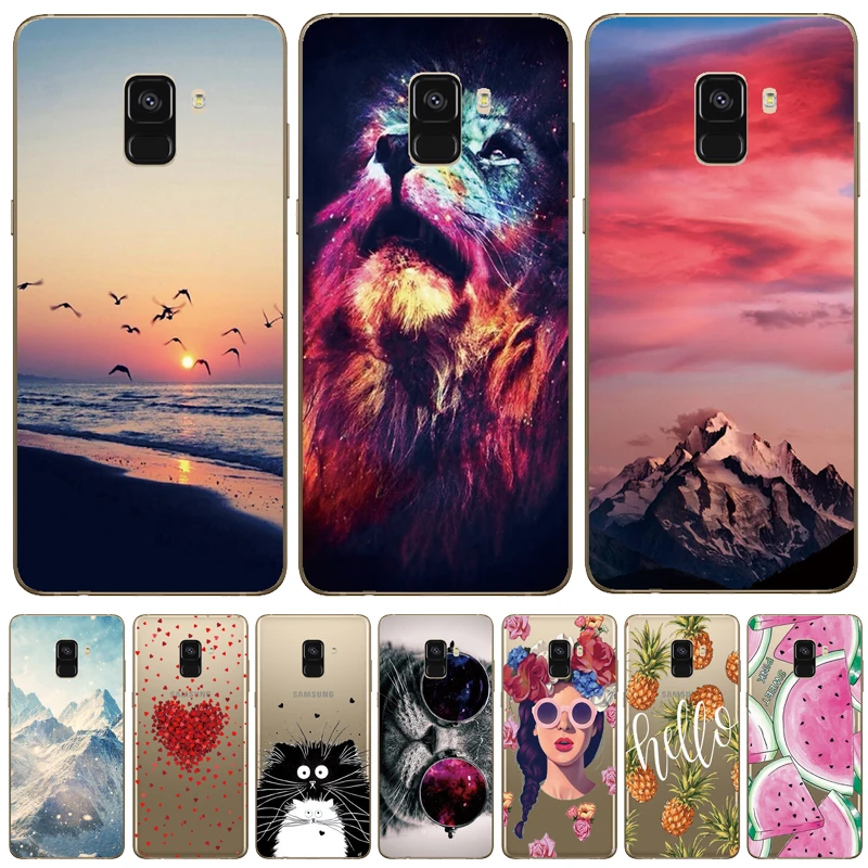 

Soft TPU Painted Back Protector Phone Cases For Samsung Galaxy A8 2018 Case Cover For Samsung A5 2018 Coque For Galaxy A8 2018