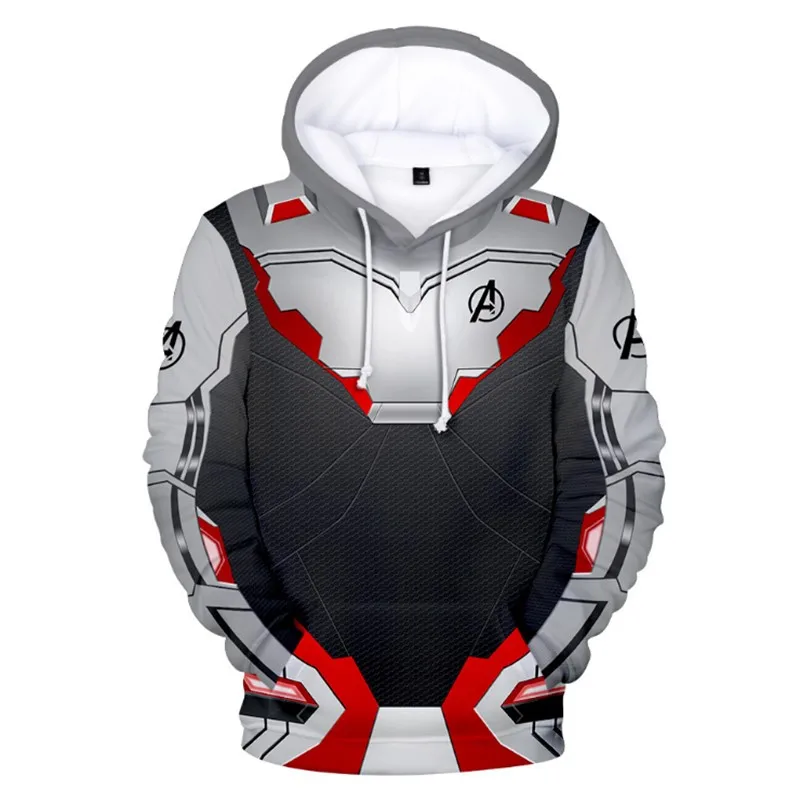 Avengers Endgame Quantum Realm Sweatshirt Jacket Advanced Tech Hoodie Cosplay Costumes superhero Iron Man Hoodies Tony Star suit