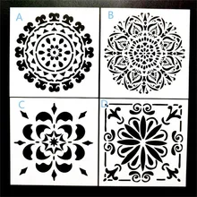 DIY Painting 15*15cm Vintage Flower Pattern Stencil Template For Tile Floor Fabric Furniture Painting Decorative DIY Painting 15*15cm Vintage Flower Pattern Stencil Template For Tile Floor Fabric Furniture Painting Decorative
