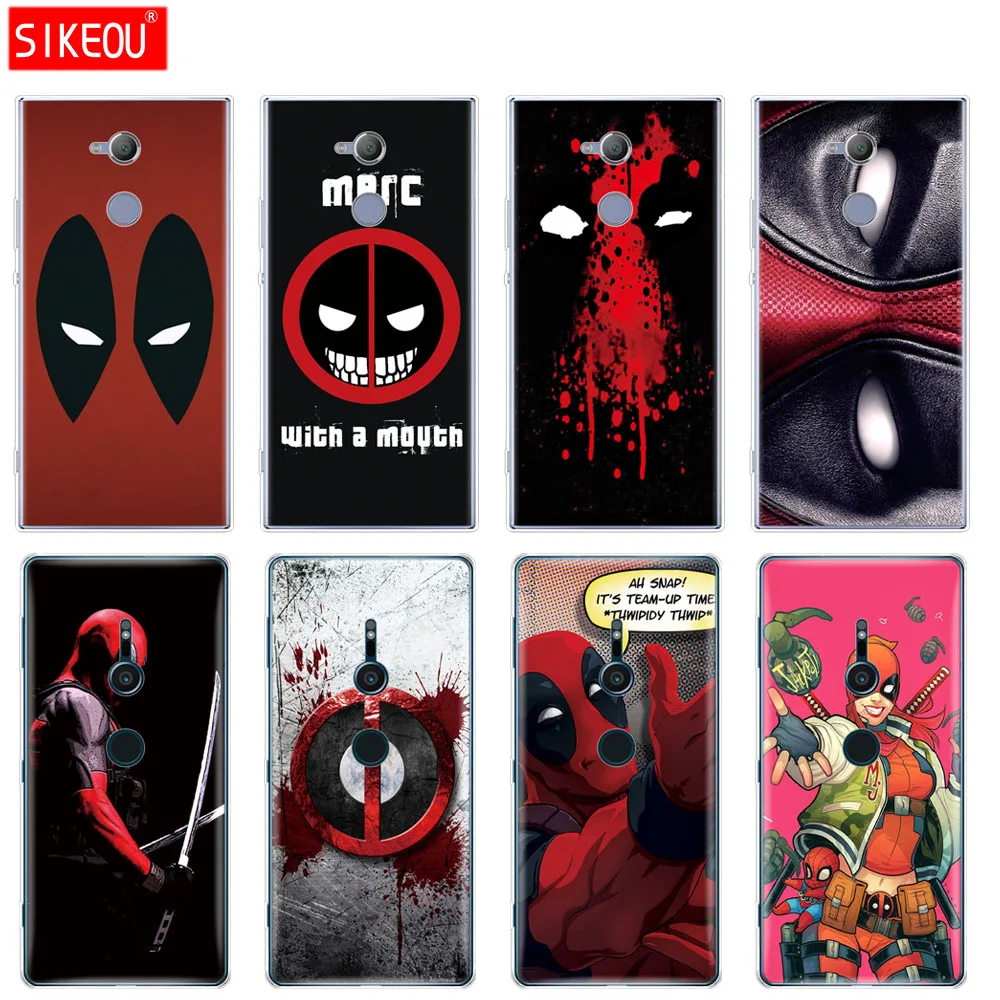 

silicone Cover phone Case for sony xperia XA1 XA2 ULTRA PLUS L1 L2 XZ1 XZ2 compact XZ PREMIUM deadpool Heroes Sanp