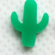 50 шт./лот) 30 мм зеленые акриловые серьги-гвоздики в виде кактусов ремесла объемный лазер резки 1,"-ac1310b
