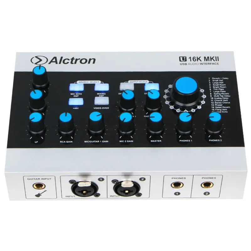 Alctron U16K MKII USB аудио интерфейс преобразует звуковую карту полнофункциональный USB аудио интерфейс профессиональный для записи