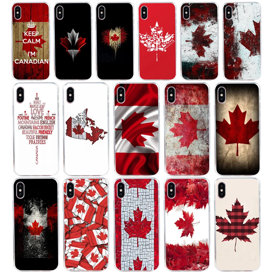 129AQ Canada Canadian Flag CA Banner Soft Silicone Tpu Cover phone Case for iphone 5 5s se X XR XS Max case | Мобильные телефоны и
