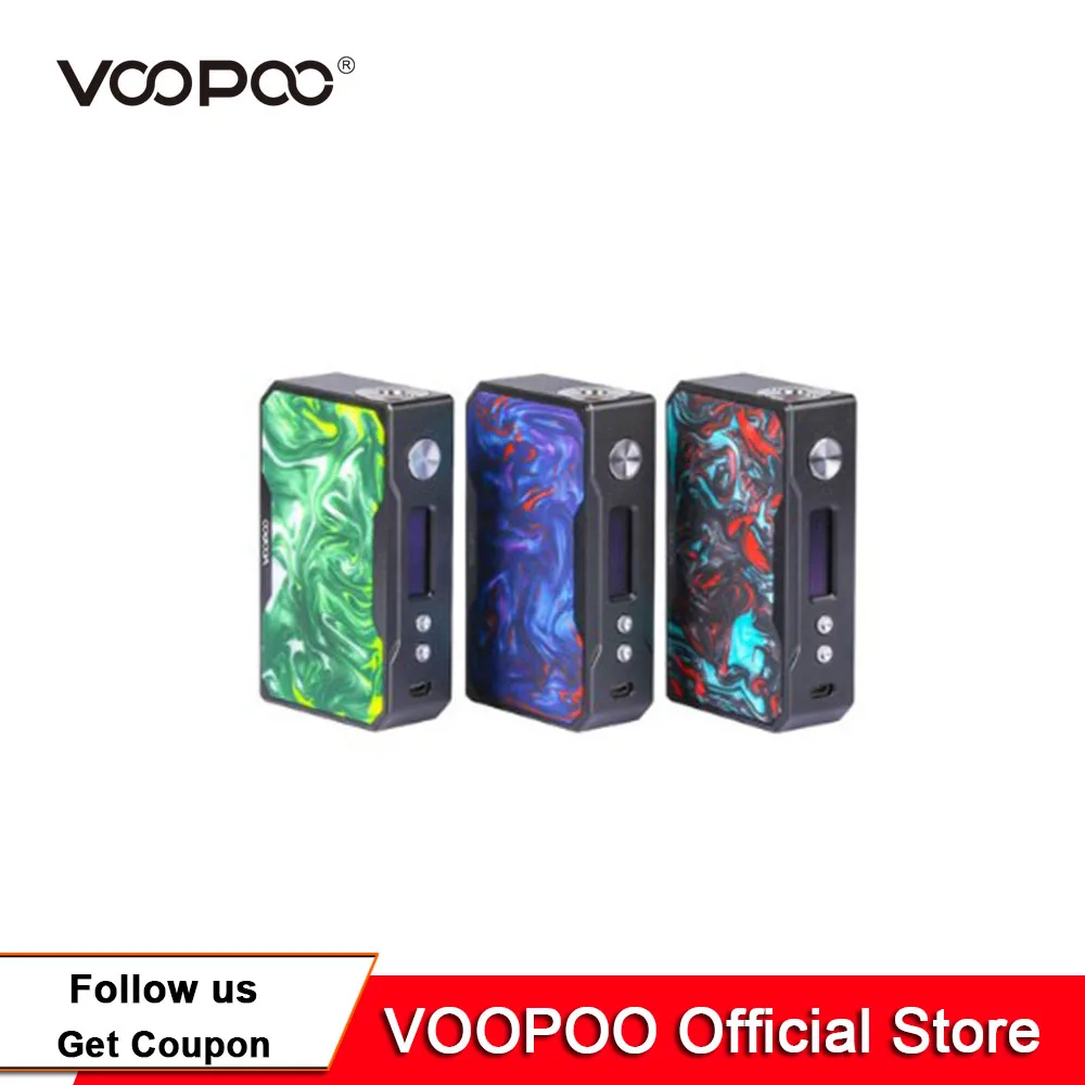 

Original VOOPOO Drag Mini Box Mod Drag Mini 117W Mod Electronic Cigarette Vape Mods Voopoo Vaporizer Powered VS Drag 2 Drag 157w
