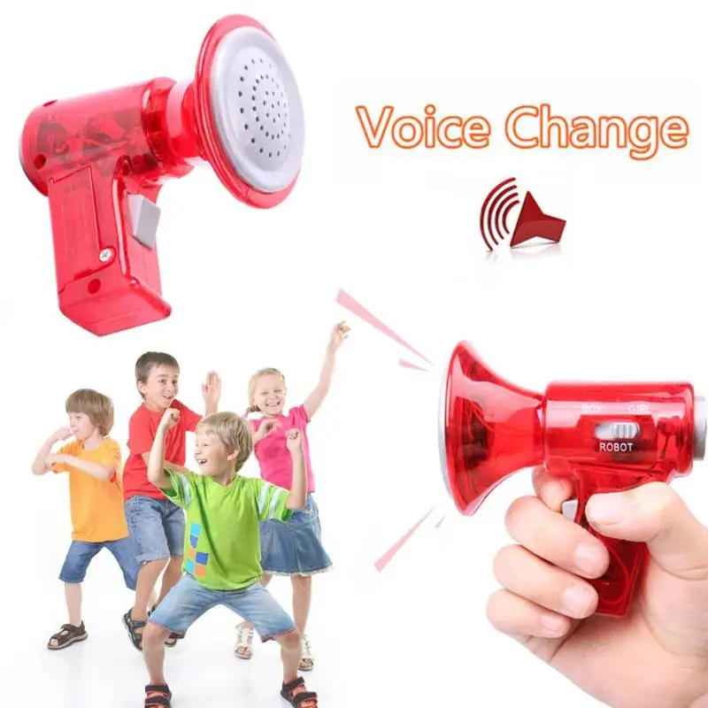 Игрушка новизны Портативный Voice Changer детей мини-забавный гаджет громкоговоритель домофон электронные игрушки детские развивающие подарки