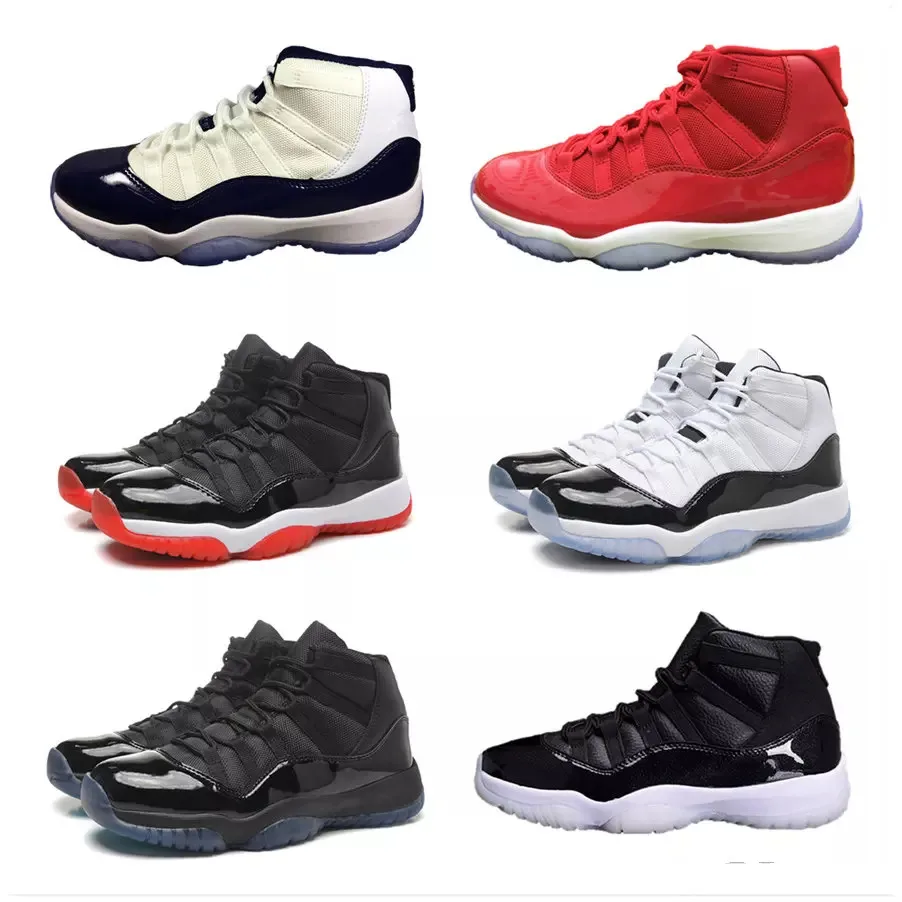 

AJ 11 XI Men Basketball Shoes UNC Chicago red Space Jam 45 Bred high Bred win like 82 96 Athletic Outdoor Sport Sneakers Jordan