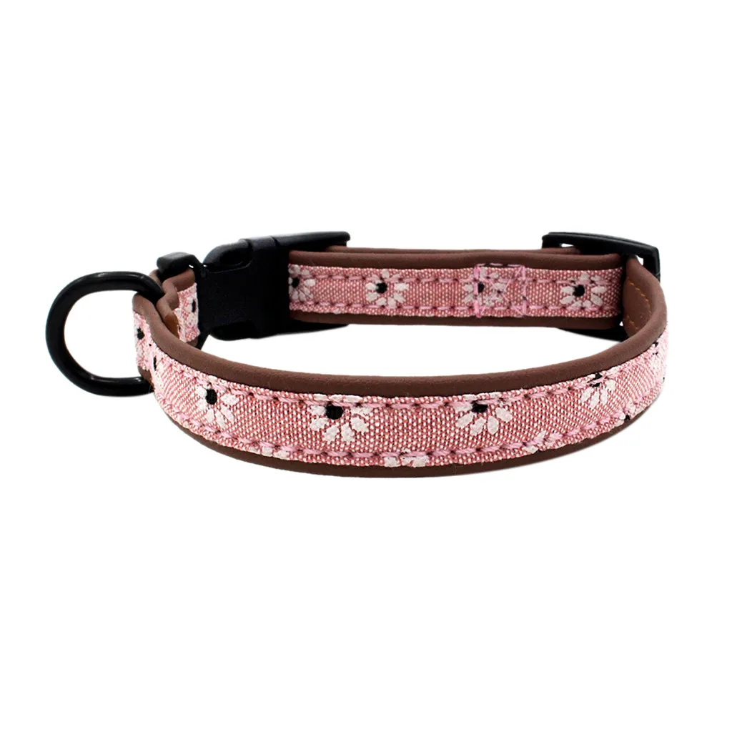 Pink Ошейник для собак персонализированный нейлоновый ошейник Регулируемый ошейник на заказ ошейники для кошек для щенков для средних и больших собак товары для собак породы чихуахуа - Цвет: Pink