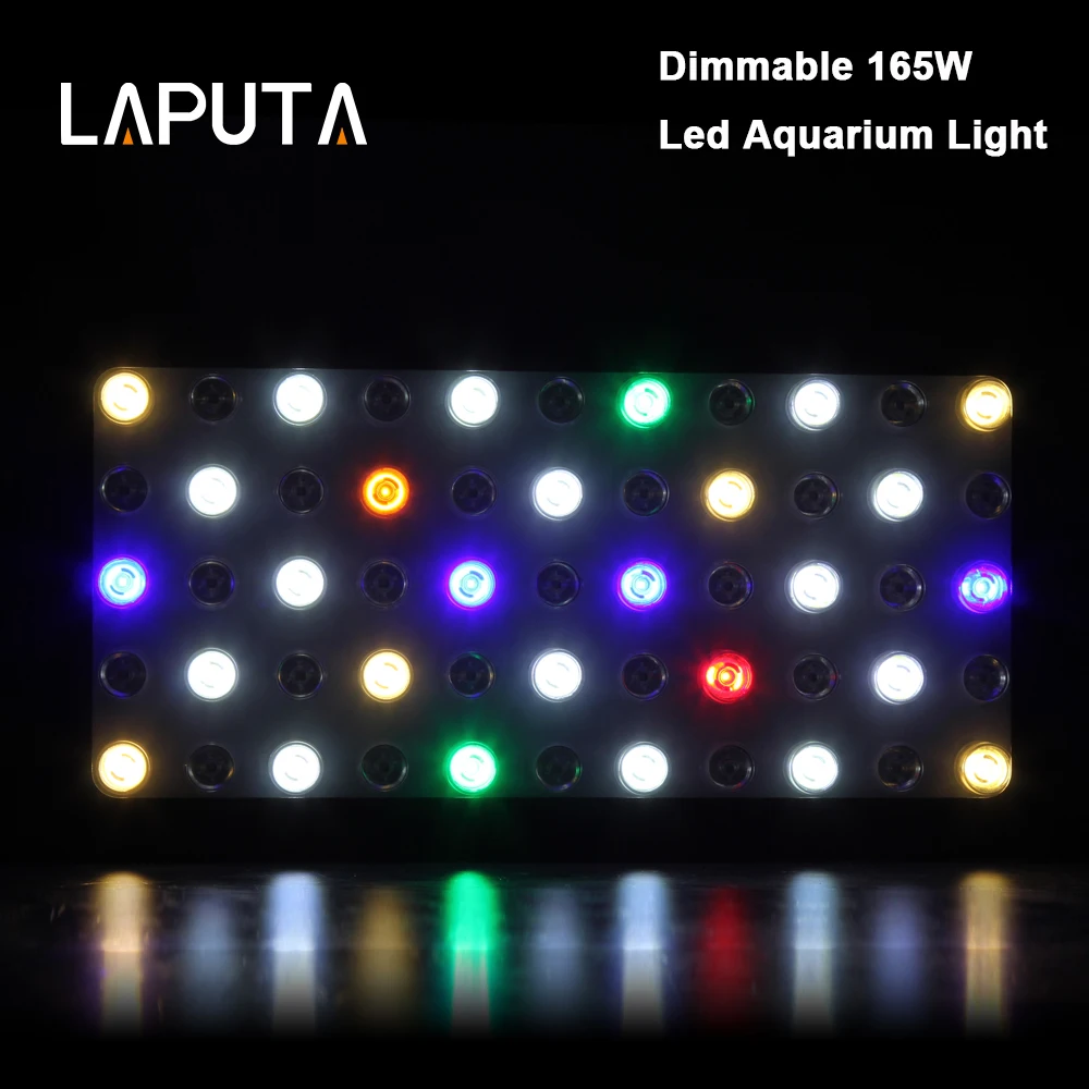 1pcs Newest Dimmable 165W Led Aquarium Light Full Spectrum Aquarium Led