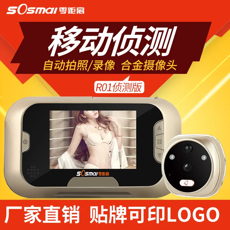 

3" IPS Screen Digital Eye Viewer Video Camera Door Phone Monitor Speakerphone Intercom Home Security Doorbell With 8G TF Card