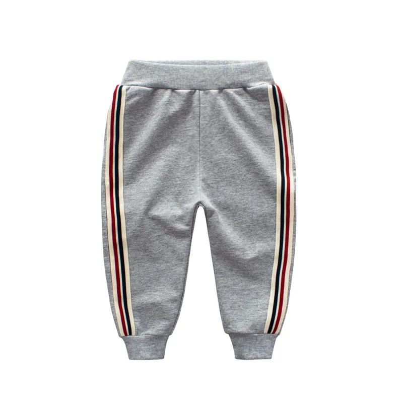 LOOZYKIT Fashion Boys Striped Pants Spring Autumn Pocket Leggings Children Casual Harem Trousers Cotton School Kids Trousers